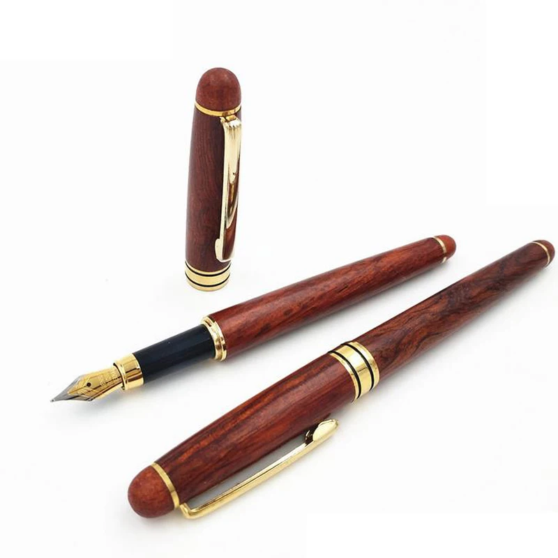 

Creative Luxury Rosewood Writing Fountain Pen For Gifts 0.7mm iraurita Nib Natural Color Pump pen for bussiness and office