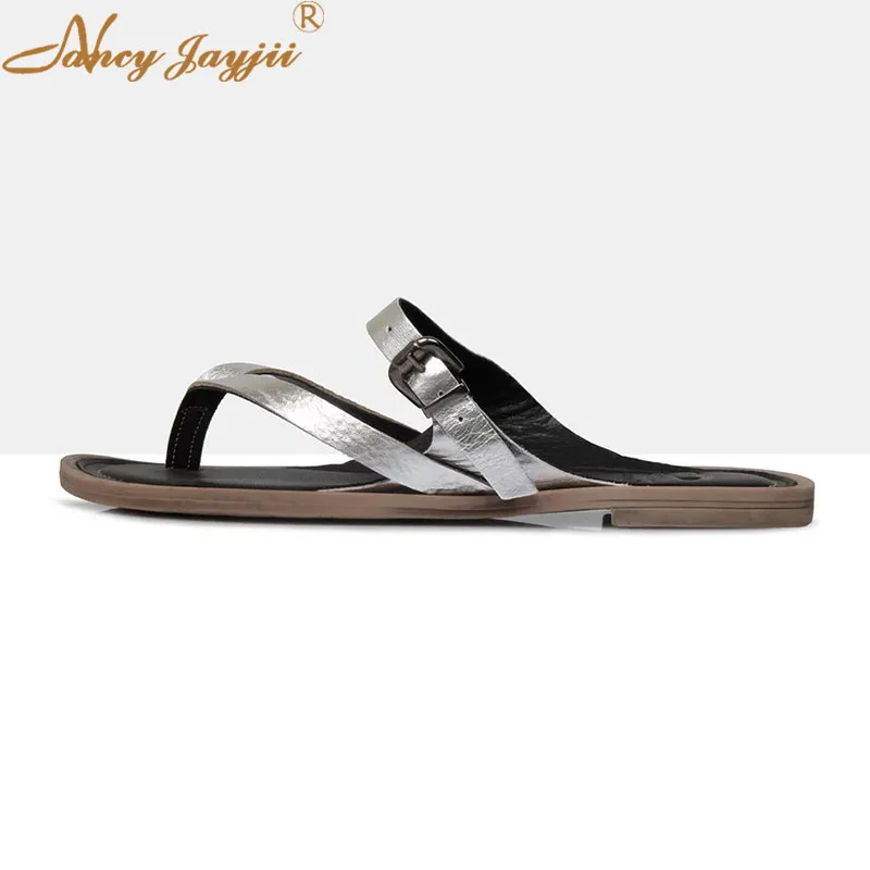 

Woman Shoes Female Ladies Slippers Silvery Solid Flat With Outside&Inside Fashion Sweet Leisure Mature Nancyjayjii Basic 2022