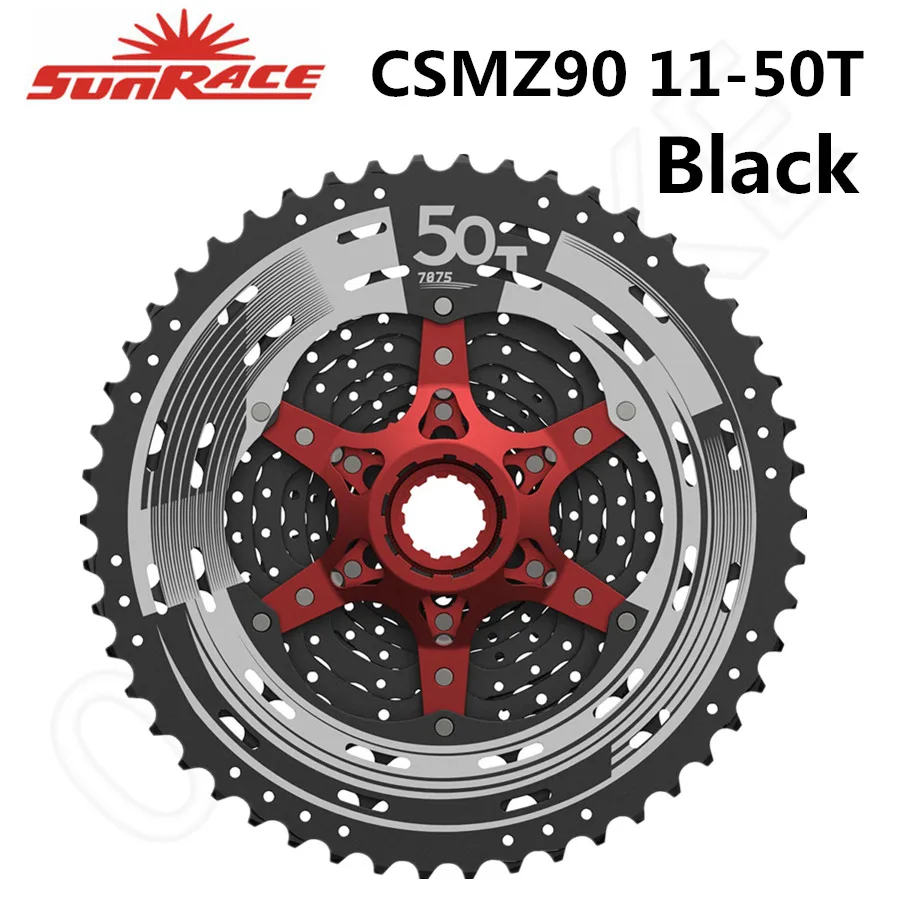 MZ90 11-50T Black Sunracing CSMZ90 toda la serie кассета 12 Скоростей 12 Скоростей 12 Скоростей 11-50T 11-51T CSMZ903 маховик 12 S Звездочка совместима с Shimano SRAM - Цвет: MZ90 11-50T Black