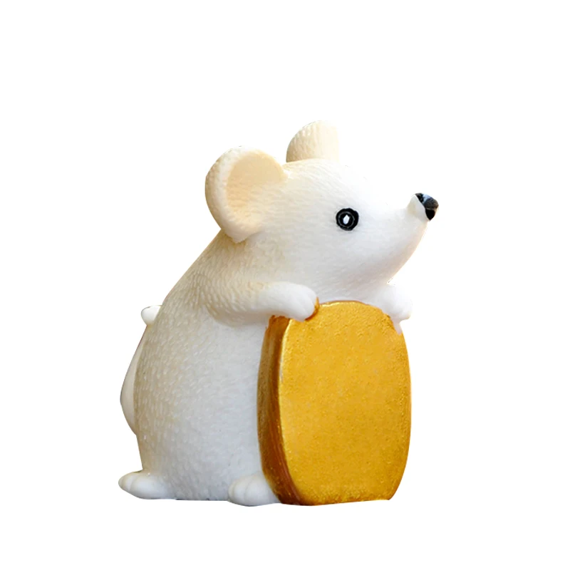 BAIUFOR животное миниатюрный счастливый крыса и золотой Фея Сад Микро пейзаж из мха