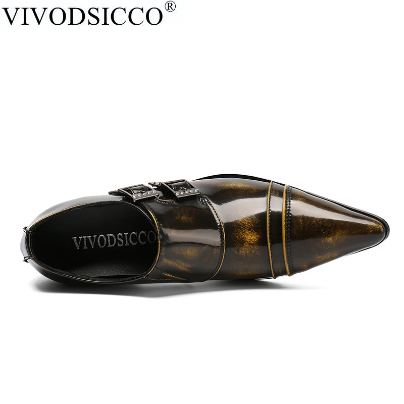 VIVODSICCO Новые Классические деловые мужские классические туфли в стиле ретро
