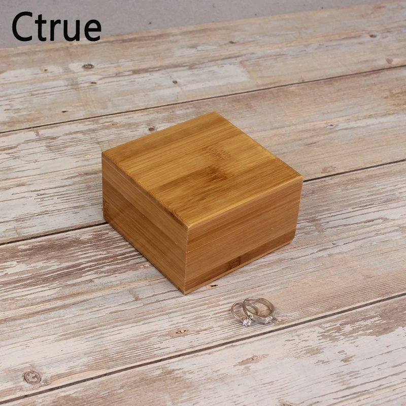 10cmX10cmX6cm wedding ring box Bamboo Ornaments Rustic Gift Wedding Ring Bearer Box holder | Дом и сад