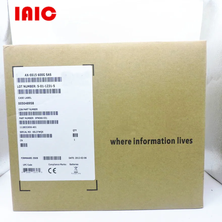 100% новый в коробке 3 года гарантии AX SS15 600G SAS 005048958 005048960 требуется больше фото под
