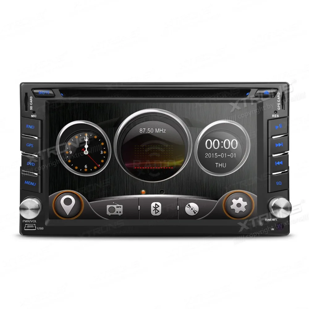 Автомагнитола XTRONS универсальная 6 2 дюйма din DVD плеер рулевое колесо GPS навигация