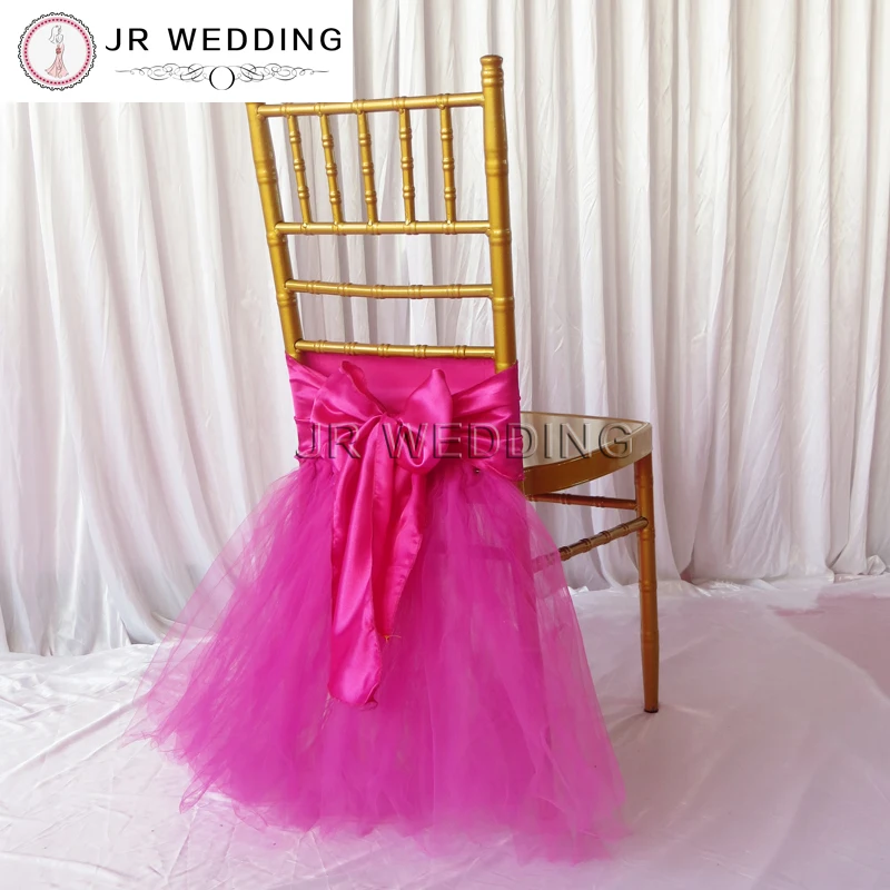 5pcs New Desgin TuTu Tulle Chiavari Tutu Chaiur Skirt Wooden Chair Cover For Birthday Use Party | Дом и сад
