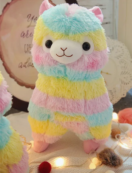 Японская Радужная альпака кукла alpacasso красочные лошадь грязи животных мягкие игрушки для детей Подарки kawaii плюшевые мягкие игрушки