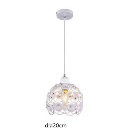 20cm white hanging Современный светодиодный потолочный светильник с кристаллами, Потолочные Подвесные лампы, люстры для кухни, лампы E27 - Цвет корпуса: 20cm white hanging