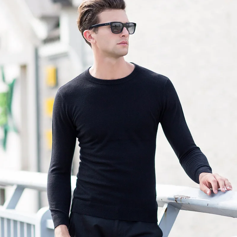 

New Winter Men Pure Cashmere Sweater Fashion Casual Computer Knitted O-neck Pullovers comfortable high quality size SMLXLXXL