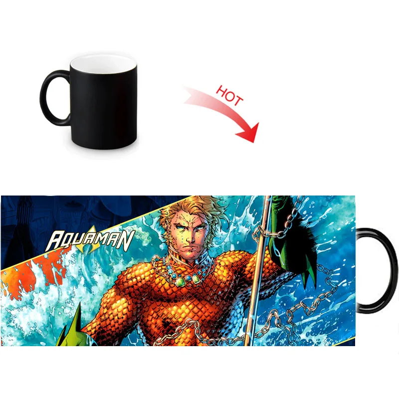 Aquaman печатные цветные кружки для смены дома фарфоровая чашка чая молока