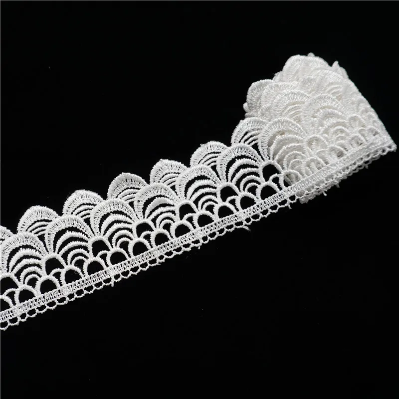 14 ярдов 6 см белое кружевное украшение лентами полиэстер аппликационный костюм