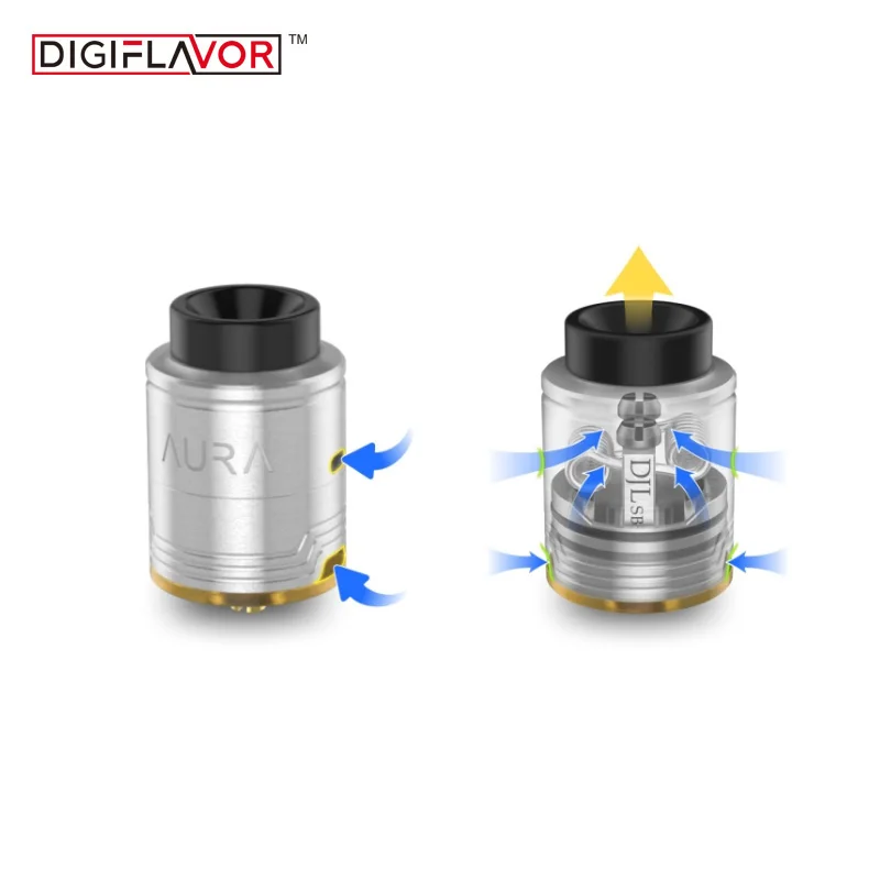 Оригинальный атомайзер Digiflavor Aura RDA 1 5 мл емкость испаритель 24 мм Диаметр BF разъем