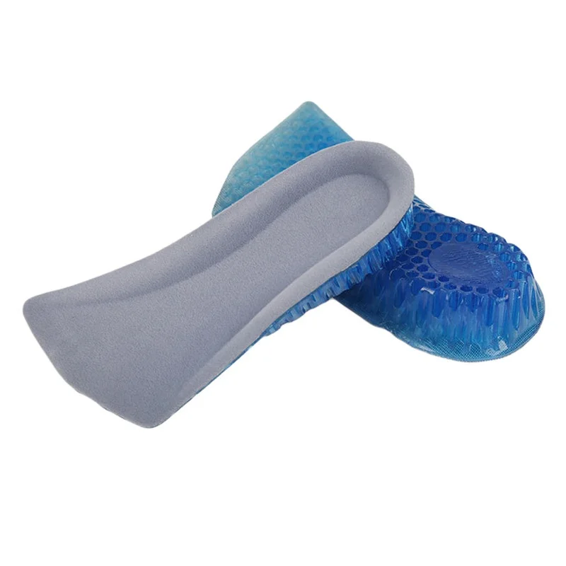 

1pair Durable Fashion Comfy Unisex Women Men Silicone Gel Lift Height Increase Shoe Insoles Heel Insert Pad