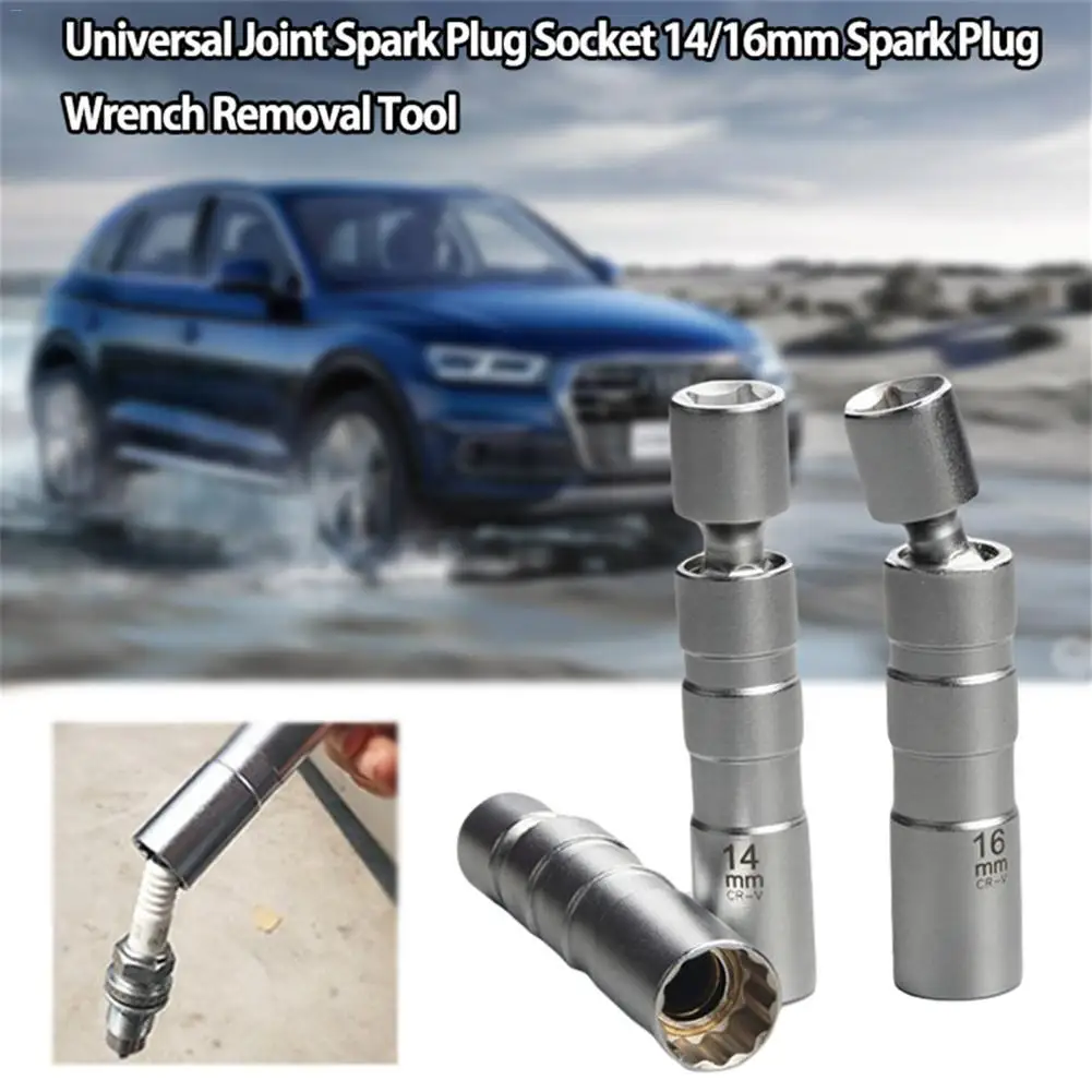 

Universal Joint Spark Plug Socket 14/16mm Spark Plug Wrench Removal Tool