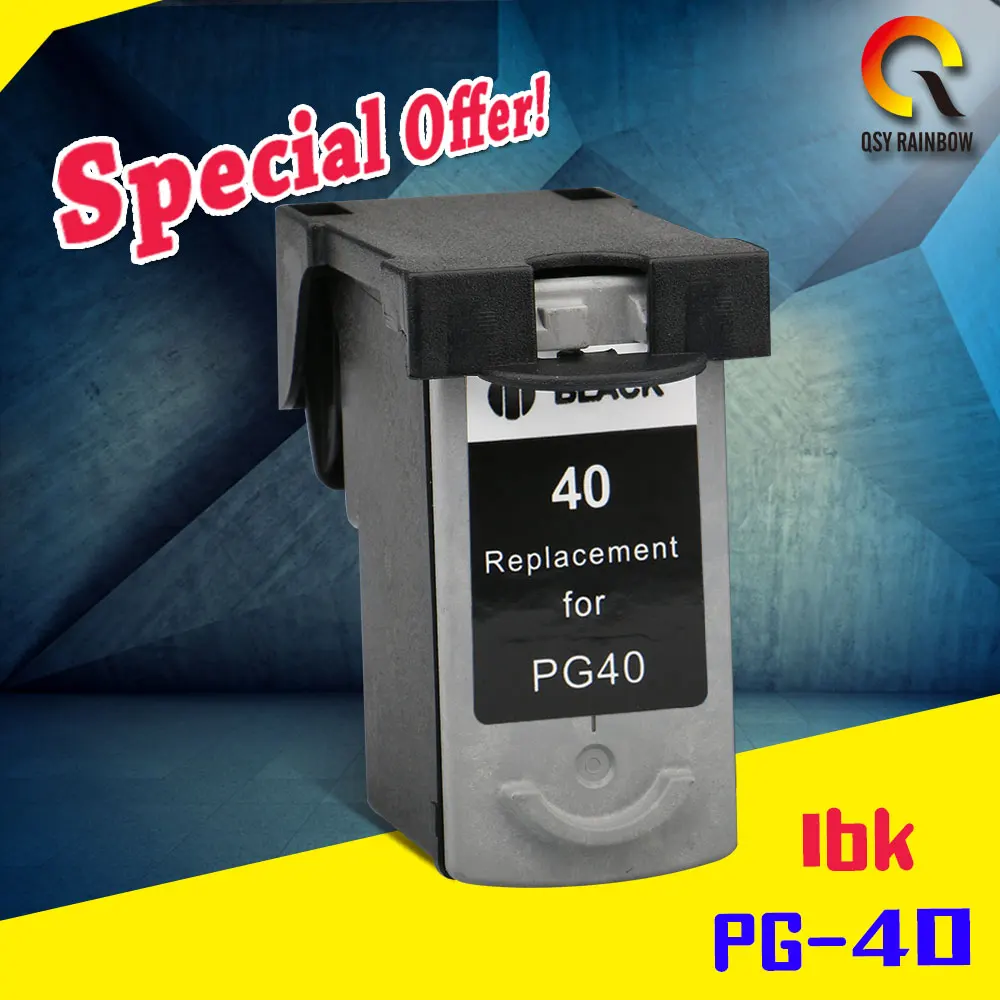 1BK PG 40 совместимый для canon PG40 картридж Canon PIXMA IP2500 IP2600 MX300 MX310 MP160 MP140 MP150 чернильным