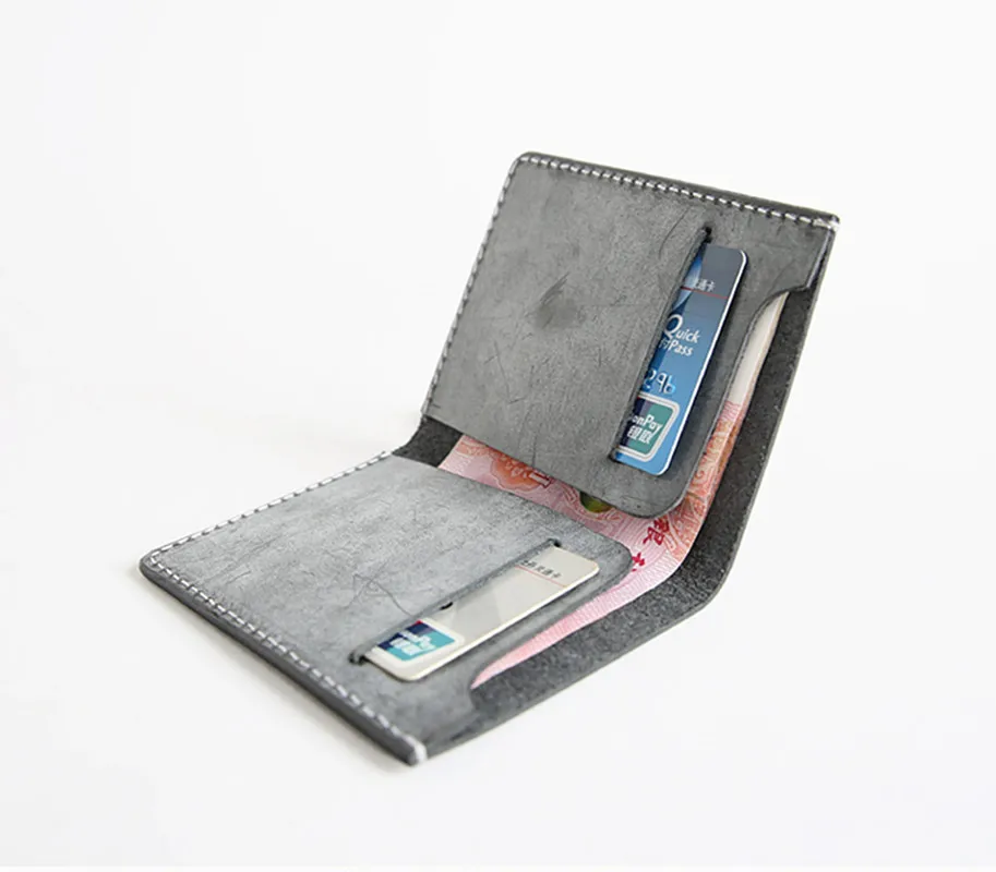 100% натуральная кожа Малый Мини ультра тонкие кошельки мужчины компактный