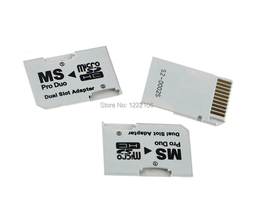 ChengChengDianWan Micro SD HC для карты памяти MS Pro Duo двойной 2 слота адаптер для psp 1000 2000 3000