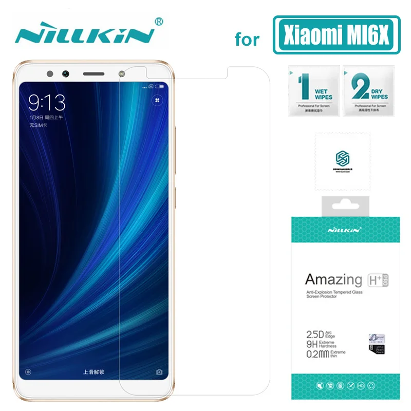 Nillkin для Xiaomi mi 6X 5X Стекло 9H Закаленное стекло Защитная пленка H/H + Pro 5 дюймов