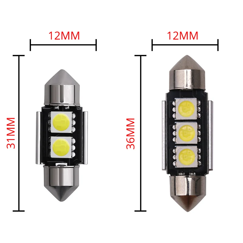 1х гирлянда светодиодная 31 мм 36 мм 39 мм 41 мм c5w 3 smd 5050 Led Can Bus автомобильный интерьерный купольный светильник гирлянда лампа для чтения Canbus без ошибок