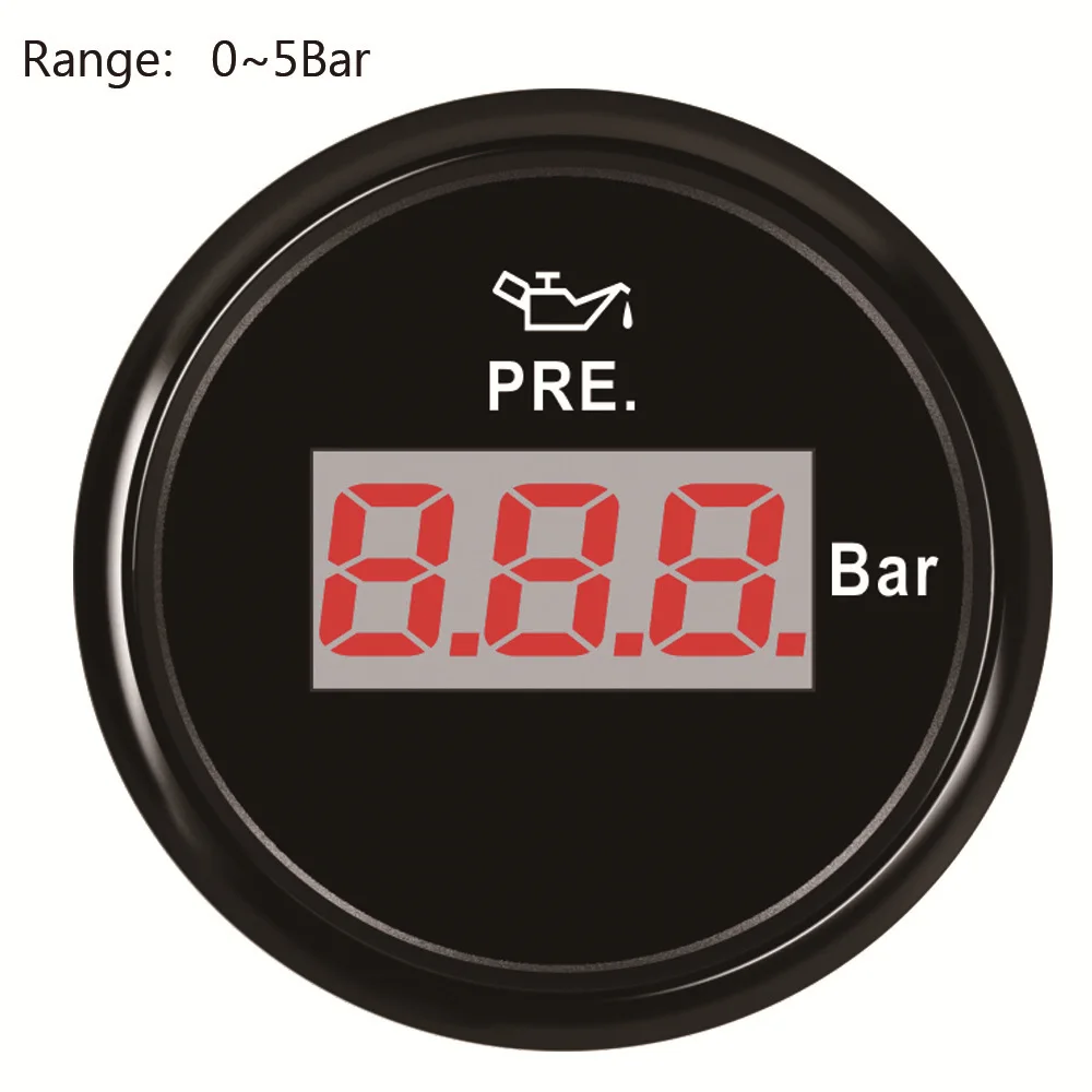 5 Bar Black Высокое качество механический датчик давления масла M10* 1 для измерения давления масла диапазон 5 бар/10 бар датчик давления - Цвет: 5 Bar Black