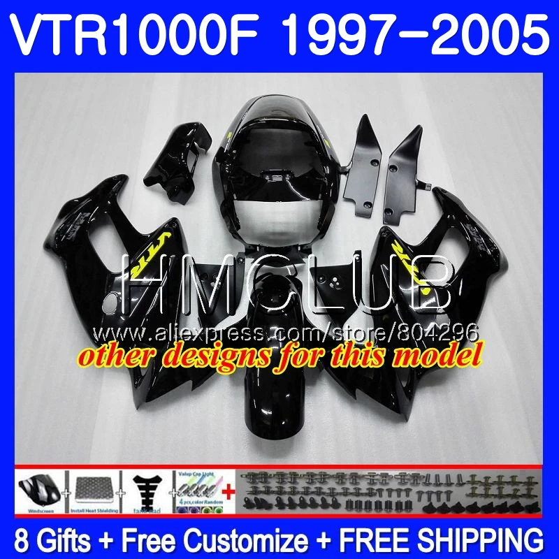 Body For HONDA SuperHawk Green white VTR1000F 97 02 03 04 05 77HM.21 VTR 1000 F 1000F VTR1000 1997 2002 2003 2004 2005 Fairing | Автомобили