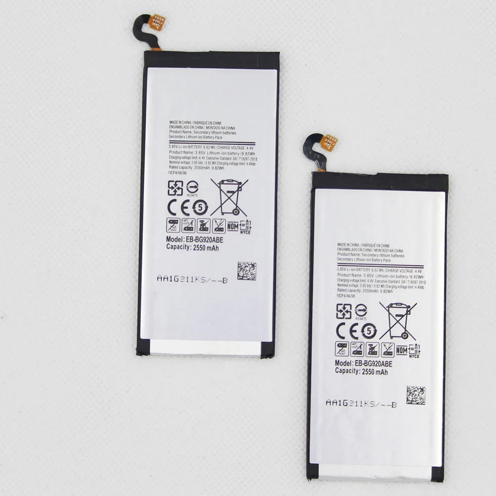 10 шт./лот EB BG920ABE аккумулятор для Samsung Galaxy S6 Battery G920 G920F G920i G9200 G9208 G9209 сменные