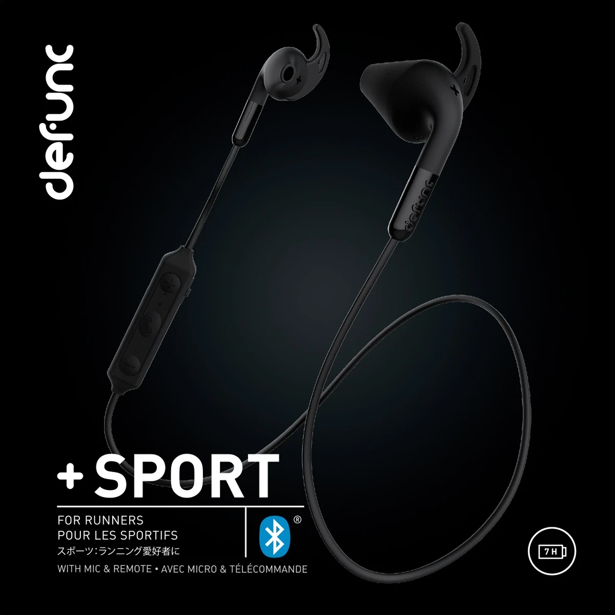 Спортивные bluetooth наушники DeFunc PLUS черного цвета|Наушники и гарнитуры| |