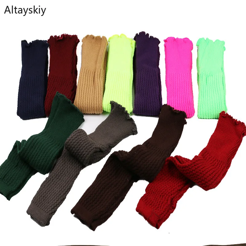 Гетры женские в Корейском стиле универсальные зимние теплые модные длинные выше