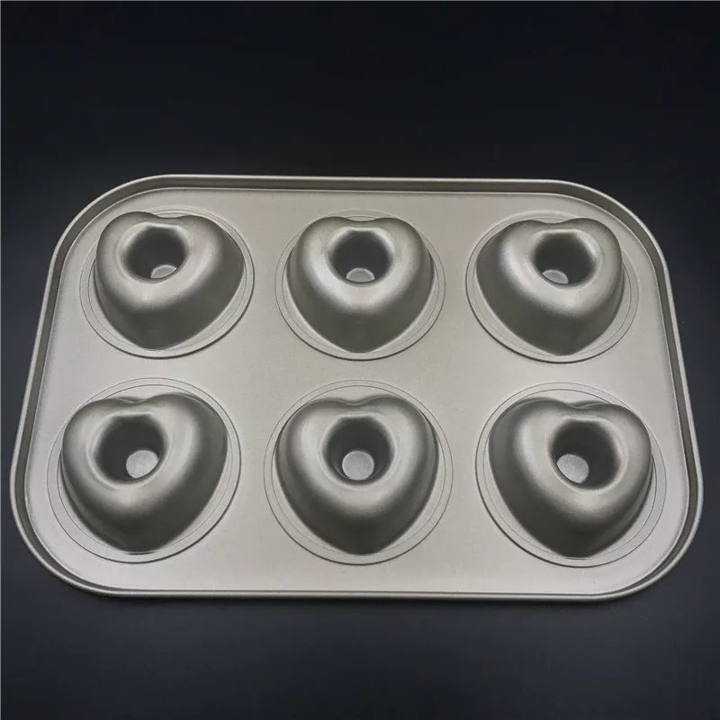 Антипригарная форма для кексов из углеродистой стали в форме сердца выпечки
