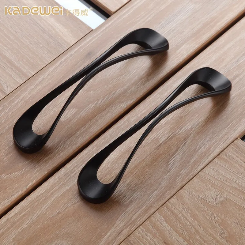 Ручка дверного ящика Ziny ручки для шкафа мебели черный яркий серебристый |