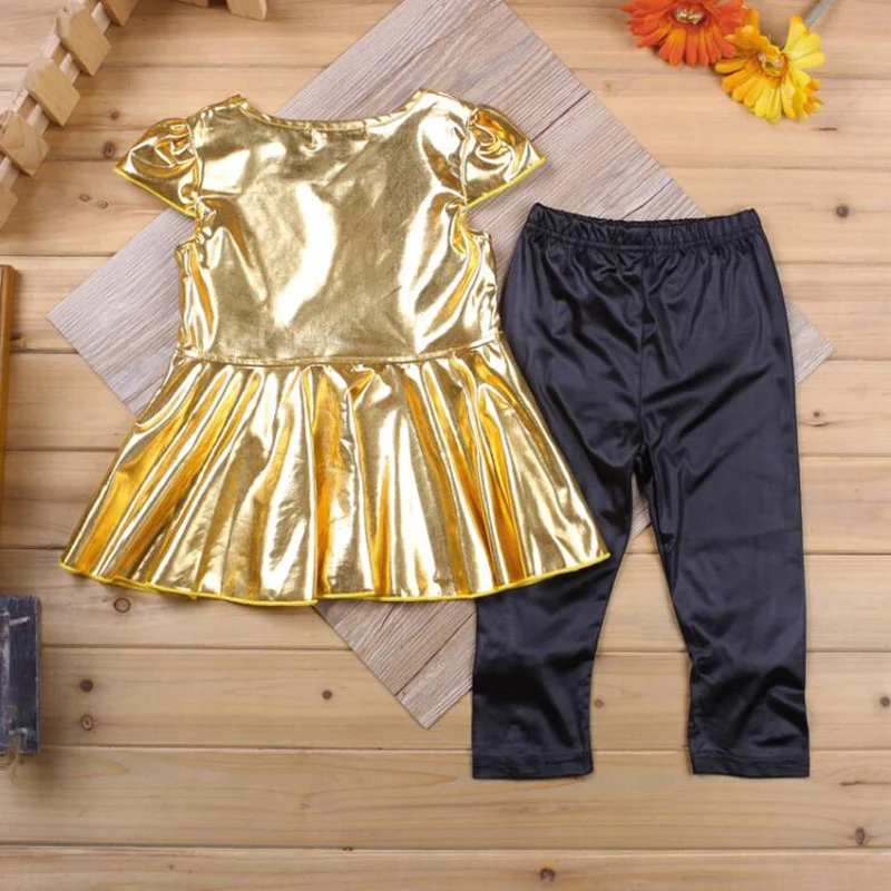 Комплекты одежды из 2 предметов для маленьких девочек детская одежда футболка с