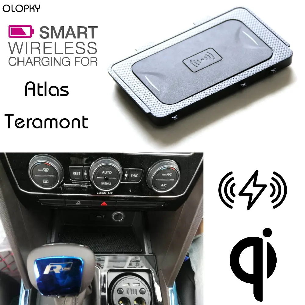 OLOPKY для Volkswagen QI Беспроводная зарядка скрытое Беспроводное зарядное устройство