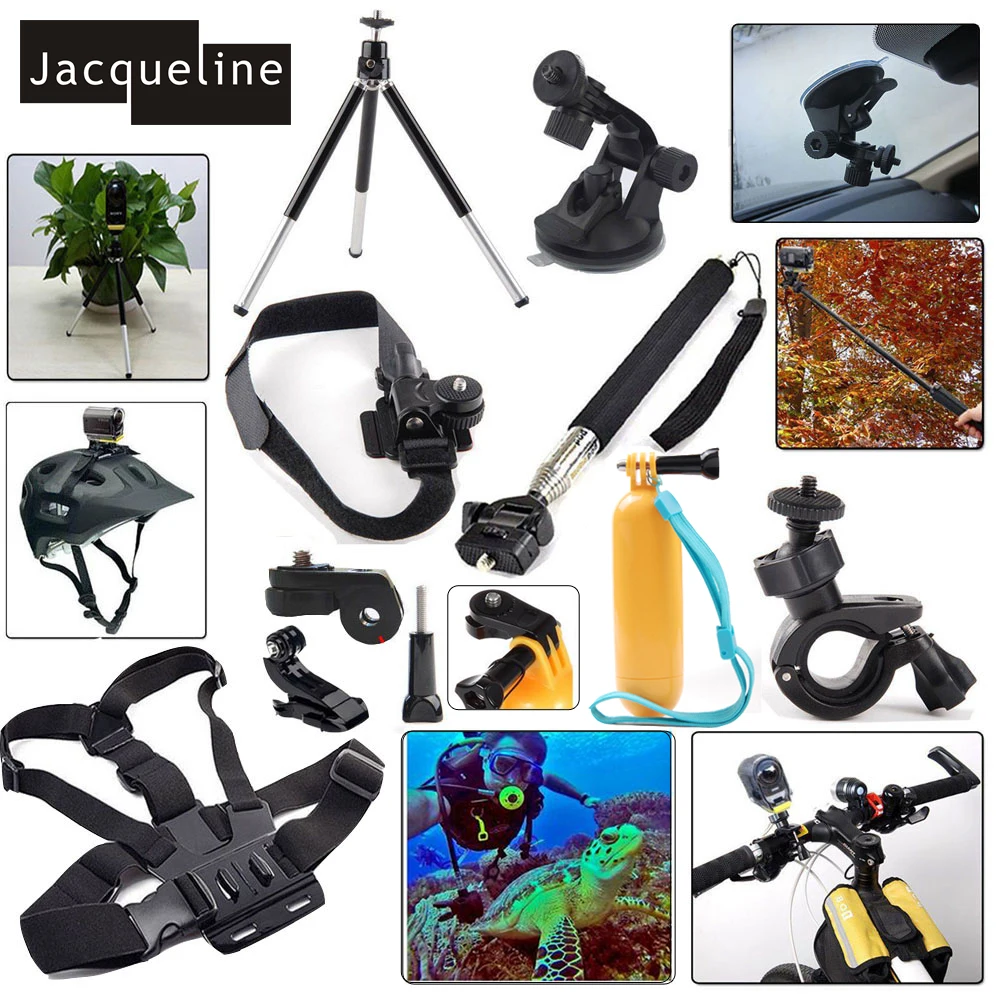 Набор аксессуаров Jacqueline для экшн камеры Sony HDR AS15 AS20 AS200V AS30V AS100V AZ1 mini FDR X1000V/W 4 k|action