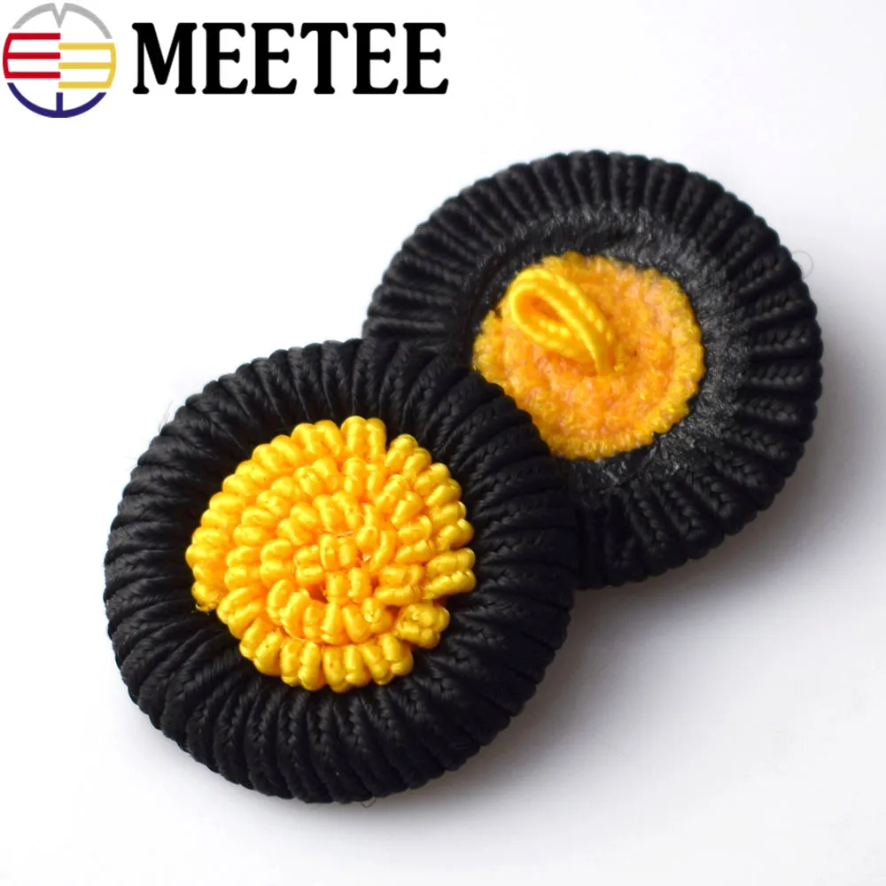 Meetee 5pcs 38mm Cloth Shank Button Round Covered DIY Manual Tang Suit Apparel Sewing Crafts Accessories ZK1041 | Дом и сад