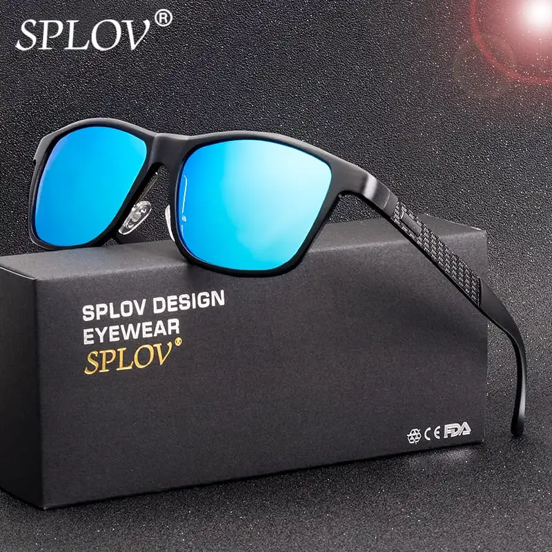 SPLOV 2018 New Aluminum Magnesium Polarized Sunglasses Men Sunglass Women Square Sun Glasses Classic Driving Eyewear Eyeglasses |