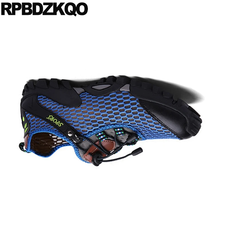 Кроссовки мужские резиновые дышащие сетчатые на шнуровке удобная мягкая подошва