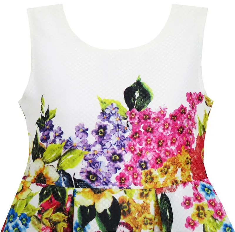 Sunny Fashion платья для девочек новогодние костюмы Цветок Сад Элегантный Китайский
