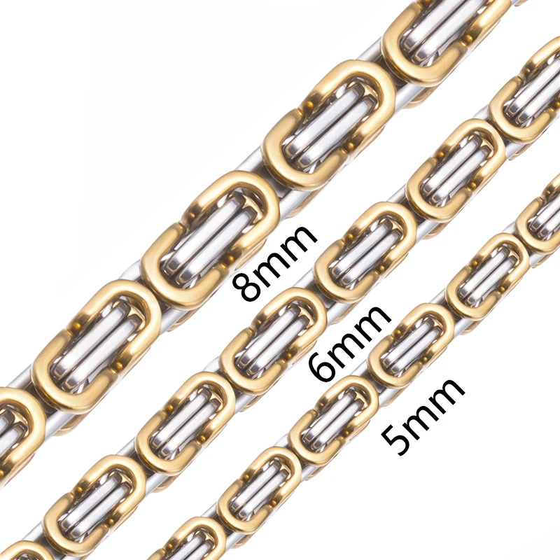 Мужское ожерелье Elfasio цепочка из нержавеющей стали для мужчин и женщин золото