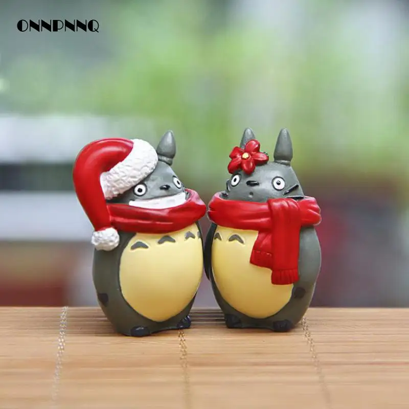 Kawaii Totoro Рождественская коллекция шарф для влюбленных миниатюрные Фигурки