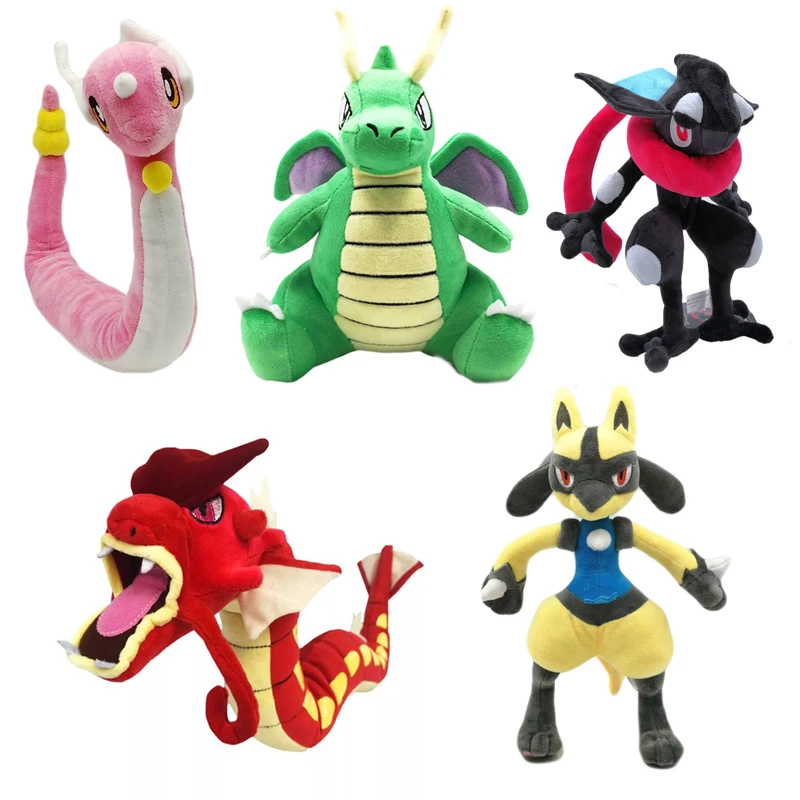 20 65 см блестящие Gyarados Dragonair Lucario Пикачу Стрекоза гренина Монстр Плюшевые игрушки