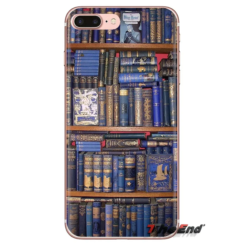 Retro Book Shelf Bookshelf Library Phone Cover Housing For Samsung Galaxy S3 S4 S5 Mini S6 S7 Edge S8 S9 S10 Plus Note 3 4 5 8 9 |