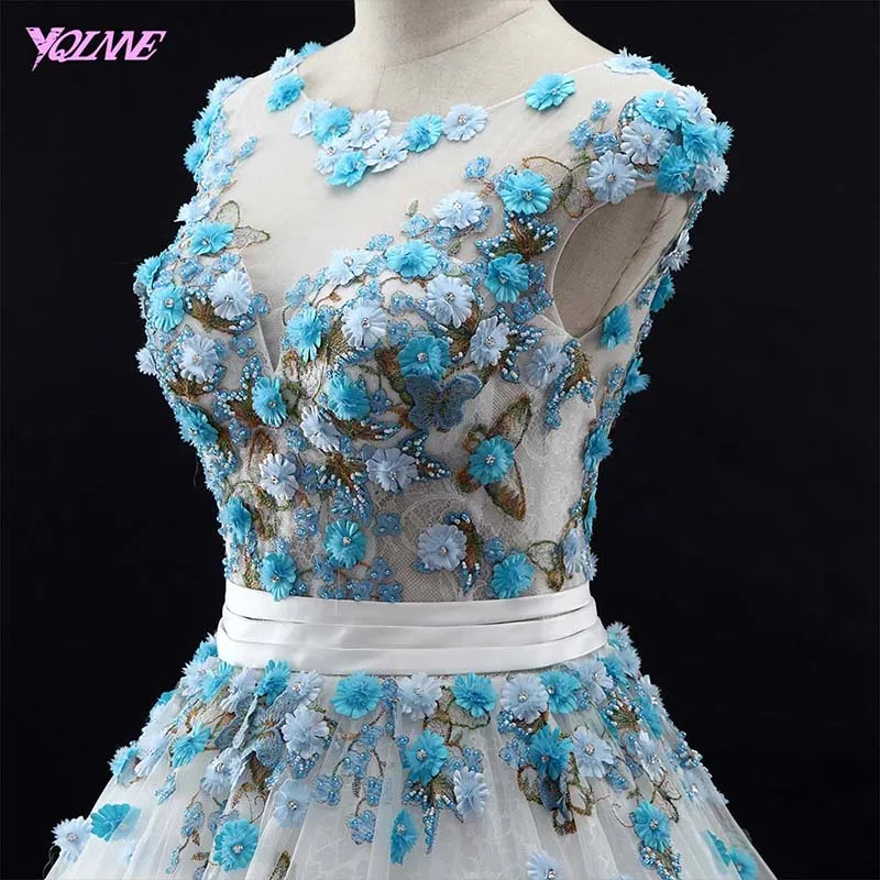 YQLNNE 2018 Quinceanera Dresses Ball Gown Sweet 16 Dress Lace Embroidery Tulle Vestidos De Debutante 15 Anos | Свадьбы и торжества