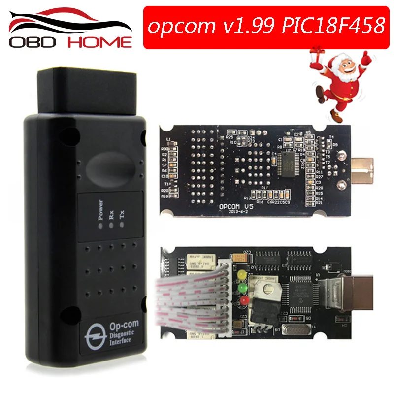 OBD2 автомобильные аксессуары диагностический инструмент OPCOM V1.99 V1.78 V1.70 прошивка PIC18F458 и FTDI чип OP COM 1,99 CAN-BUS Scan OP-COM