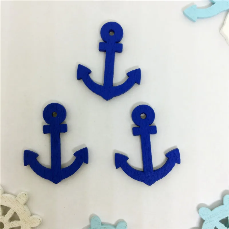 100 шт./лот Сделай Сам деревянное морское якорное колесо Ремесло Украшение для