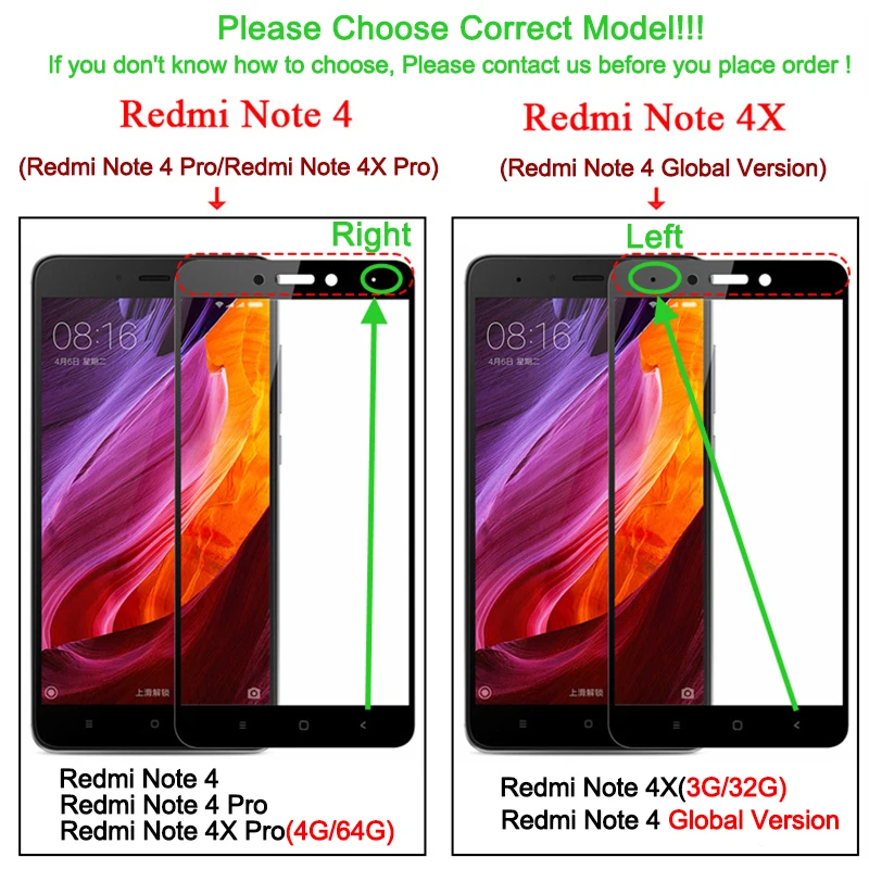 Yezaoo полное покрытие закаленное стекло Xiaomi Redmi Note 4X протектор экрана для версия 4 Pro