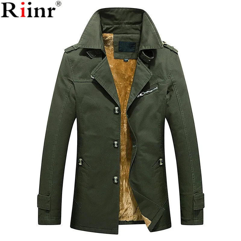 Riinr 2018 Новое поступление куртка зимнее шерстяное пальто Slim Fit Куртки модная