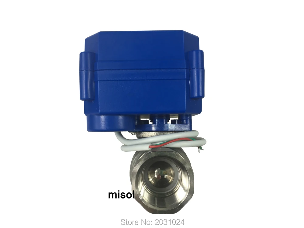 Моторизованный шаровой клапан 3/4 &quotNPT DN20 2-сторонний 12VDC CR04 электрический из