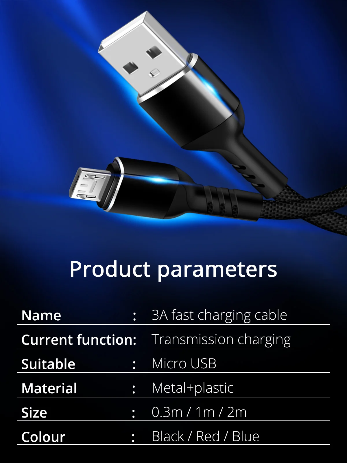 GUUGEI Micro USB кабель Quick Charge 3A Micro адаптер USB Android кабель прочный тканевый плетеный шнур для передачи данных мягкий провод Быстрая зарядка