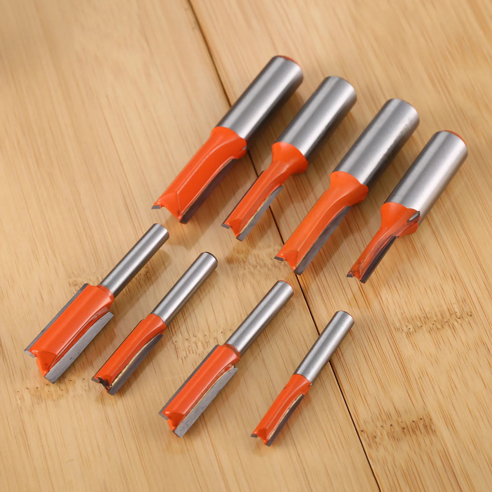 

DRELD 1pcs 1/4" 1/2"Shank Straight Bit Woodworking Tools Router Bit for Wood Tungsten Carbide Endmill Milling Cutter