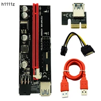 009s pcie riser 6pin 16x adapter with 2 leds express card sata power cable and 60cm usb 3 0 cable for btc miner antminer mining