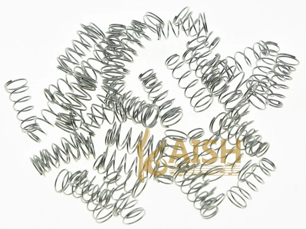 

KAISH 50x Chrome Single Coil Pickup Spring Guitar Bridge Saddle Springs for ST
